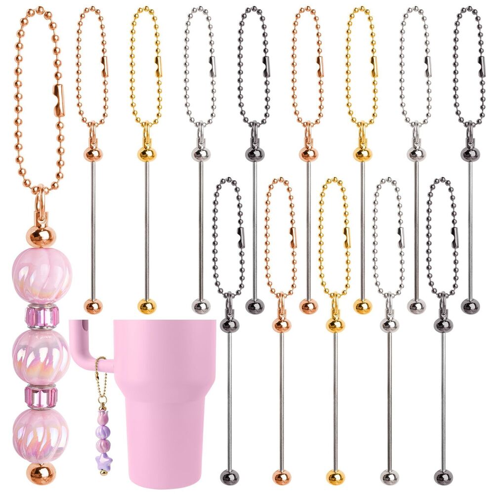 9084 20 Pack Beadable Cup Charms Metal Beaded Cups Accessories for Tumblers